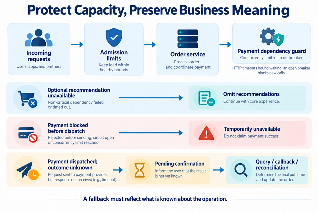Payment outcomes require different fallback paths